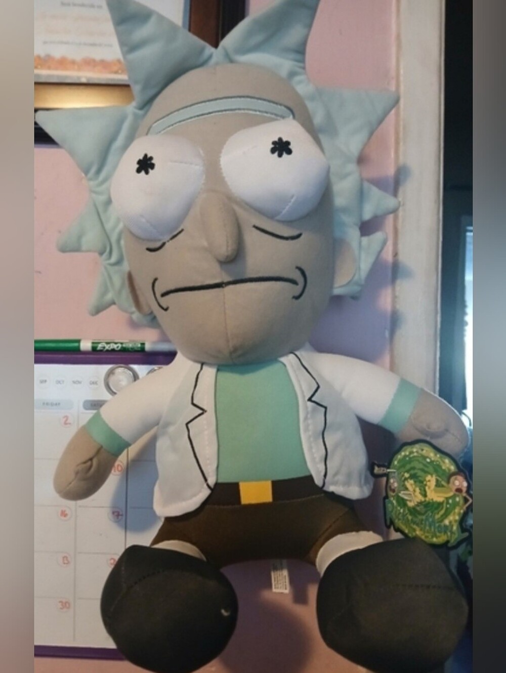 Rick Plush Stuffed Animal - Light Blue & Gray